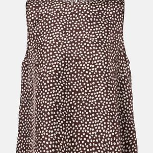 Asceno Brown Sofia Silk Twill Tank Top