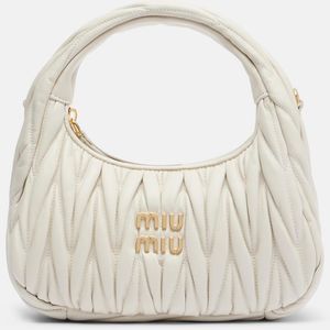Miu Miu White Wander Small Leather Top-Handle Bag