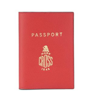 Custodia per passaporto in pelle di Mark Cross in Rosso