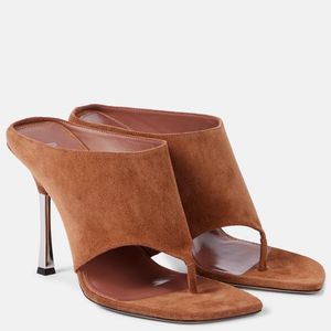 Paris Texas Brown Lorena 100 Suede Thong Sandals