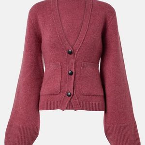 Khaite Red Scarlet Cashmere Cardigan