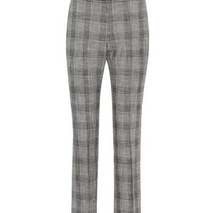 Isabel Marant Grey Derys Checked Cotton And Wool Pants