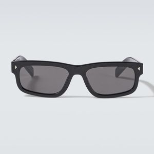 Prada Grey Rectangular Sunglasses for men