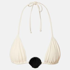 SAME White Shell Bikini Top