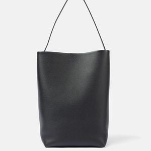 The Row Black Park Large N/S Leather Tote Bag