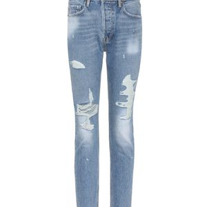 FRAME Blau Distressed Jeans Le Original Skinny