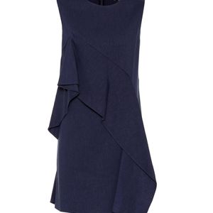 Diane von Furstenberg Blau Kleid mit Leinenanteil
