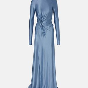 Victoria Beckham Blue Jersey Maxi Dress