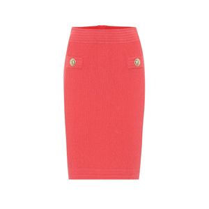 Balmain Pink Bleistiftrock aus Strick