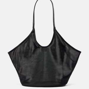Aesther Ekme Black Phantom Large Mesh Tote Bag