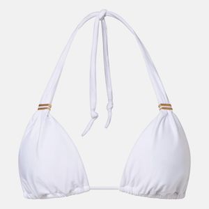 ViX White Solid Bikini Top