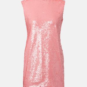 J.W. Anderson Pink Sequined Cotton Cocktail Dress