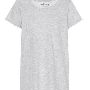 Velvet Grau T-Shirt Tilly aus Baumwolle