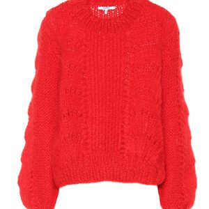 Pullover in lana e mohair di Ganni in Rosso