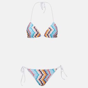 Missoni White Zigzag Lame Bikini