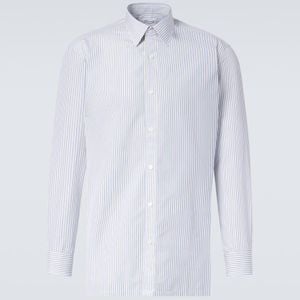 Charvet White Striped Cotton Shirt for men