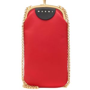 Porta smartphone in pelle di Marni in Rosso
