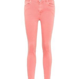 J Brand Pink High-Rise Skinny Jeans Alana