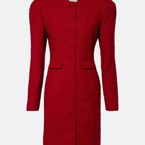 Magda Butrym Red Boucle Minidress
