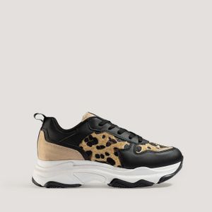 NA-KD Shoes Leopard Detailed Chunky Trainers in het Zwart
