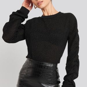 Rut&Circle Elina Lurex Sweater in het Zwart