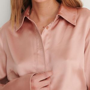 NA-KD Pink Hemd mit weiten Manschetten