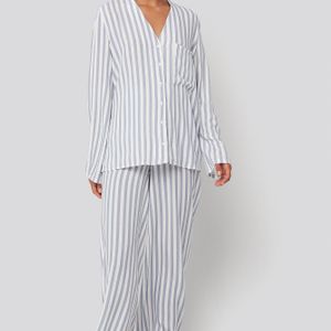 Trendyol Blau Blue Striped Pajama Set