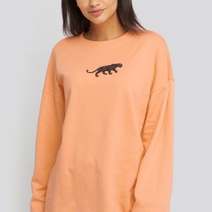 NA-KD Orange Panther Sweatshirt