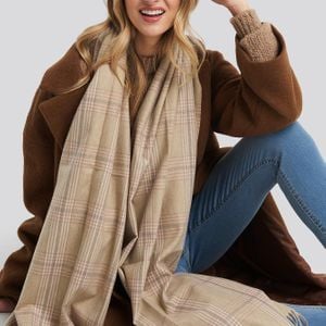 NA-KD Accessories Big Checked Soft Scarf