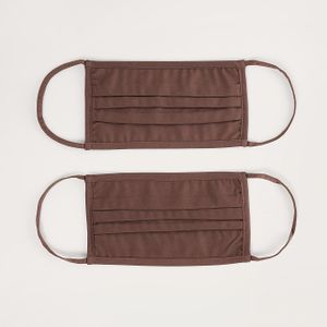 NA-KD Accessories 2-pack Solid Flat Masks in het Bruin
