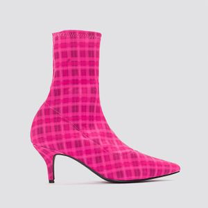 NA-KD Pink Shoes Kitten Heel Sock Boot