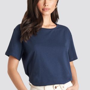 NA-KD Basic Basic Oversized T-shirt in het Blauw