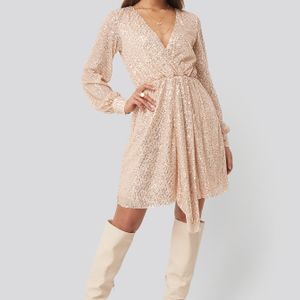Trendyol Sequined Double Breasted Collar Dress