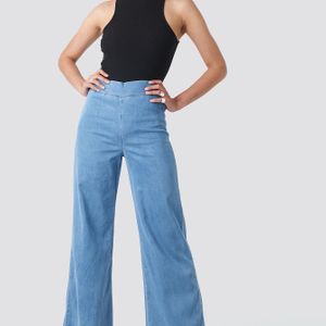 Trendyol High Waist Wide Leg Jeans in het Blauw