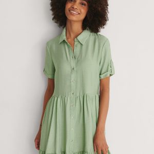 Trendyol Knop Mini-jurk in het Groen