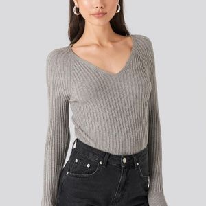 Mango Grau Goleta Sweater