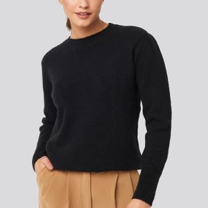 NA-KD Puff Sleeve Sweater in het Zwart