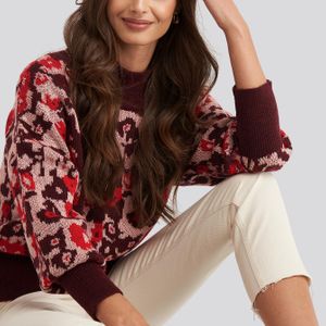 Trendyol Patterned Knitted Sweater in het Rood