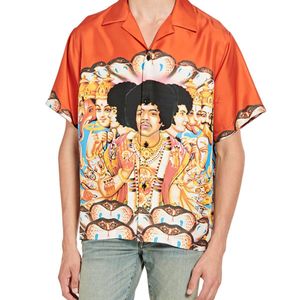 Amiri Hemd mit Jimi-Hendrix-Print in Orange für Herren