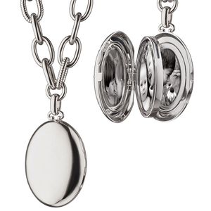 Monica Rich Kosann Metallic Premier Sterling Silver Locket Necklace