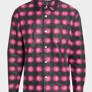 Purple Pink Apos;S Gothic Shadow Leather Jacket for men