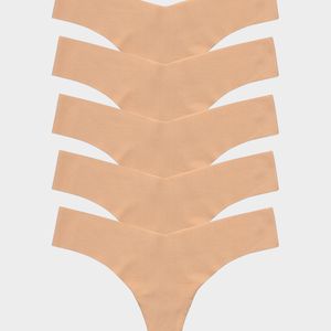 Commando Natural Microfiber 5-Pack Thong Set