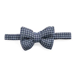 Tom Ford Blue Classic Houndstooth Bow Tie for men