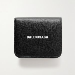 Balenciaga Black Printed Textured-Leather Cardholder