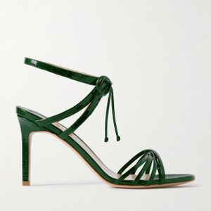 Tom Ford Green Angelica Croc-Effect Leather Sandals