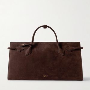 Alaïa Brown East West Nubuck Tote