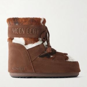 Moon Boot Brown Icon Low Archive 1985 Suede-Trimmed Calf-Hair Boots