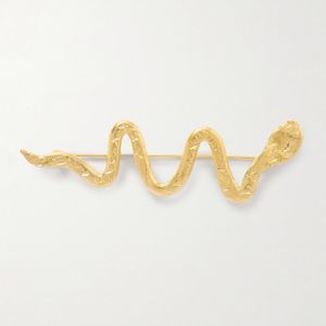 YSSO Metallic Ophis-Plated Brooch