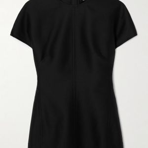 Totême  Black Paneled Wool And Silk-Blend Top