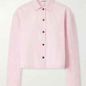 Jil Sander Pink Cropped Poplin Shirt